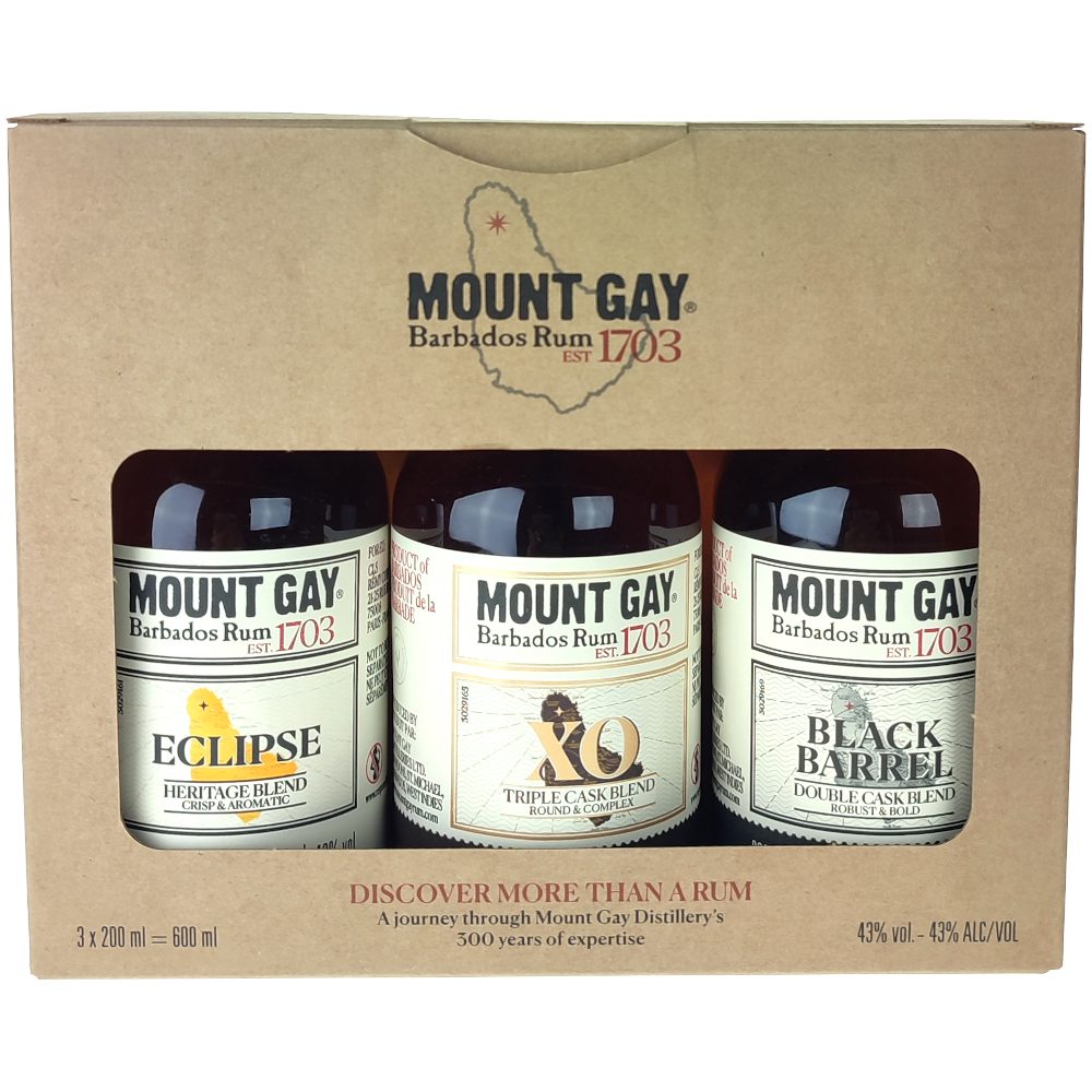 Mount Gay Pack Discovery (Eclipse Black Barrel et XO) Rum de la Barbade1
